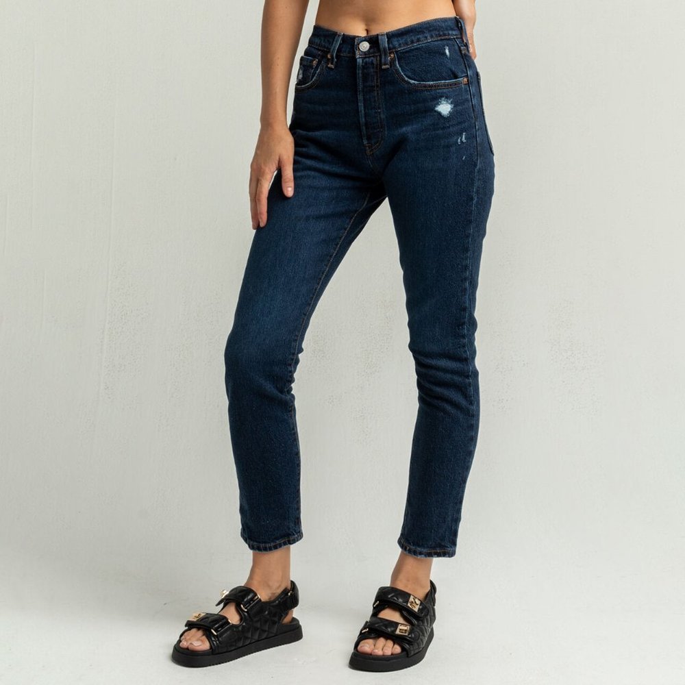 Levi's 501 Skinny Salsa Deconstructed Dark Wash